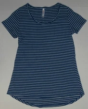 Womens 'Classic T' | BlueWhite Striped; Size XS