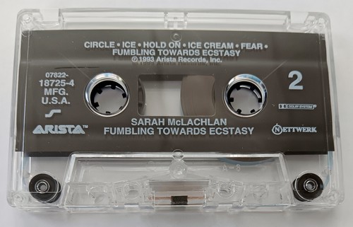 Sarah McLachlan Fumbling Towards Ecstasy Cassette Tape 1993 - Picture 4 of 7