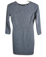 Old Navy Women's Size Small Gray Shift Dress 3/4 Sleeve Classic Neckline