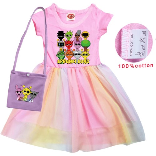Sprunki- Incredibox Dress Lace Casual Dresses Children Wedding Party dress - Picture 6 of 31