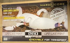 Hard Core Pro-Series Snow Goose Shells ~ Feeder ~ 6 Pk ~ Stackable #01-101-0011