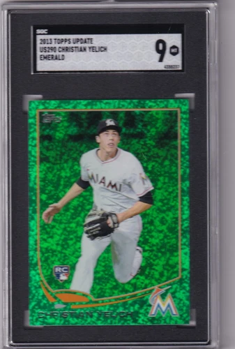 2013 TOPPS UPDATE US290 CHRISTIAN YELICH EMERALD SGC 9