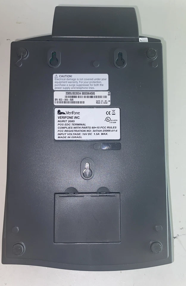 Lipman Nurit 2085 Termal Tarjeta de Crédito Pago Terminal Labio con Alimentación Foto 4 de 4