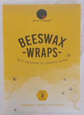 SAVVY SABBY Beeswax Wraps*Assorted 3 pack*Reusuable