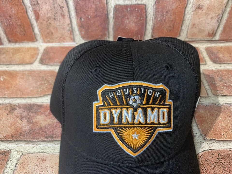 New Mens Fanatics Houston Dynamo Adjustable Hat Black Orange - Image 4 of 4