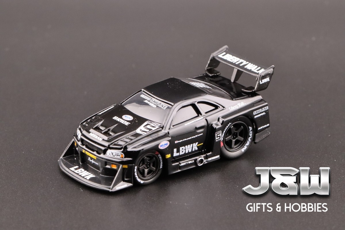 Muscle Machines LBWK Nissan GT-R R34 Super Silhouette Black 11556