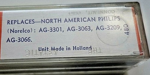 RARE OEM MADE IN HOLLAND PHILIPS AG-3301 ASTATIC P1008 CARTRIDGE W HEADSHELL - Picture 10 of 11