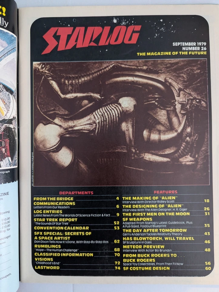 Starlog Magazine No. 26 September 1979 Alien Day After Tomorrow Blueprint Intact - Image 3 of 4