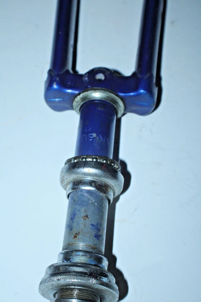 Vintage Touring Road Bike Fork 27" 1" Threaded 160mm Blue Lugged Steel Fast Ship - Image 4 of 4