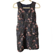 ANN TAYLOR NIGHT GARDEN FLORAL DRESS WOMENS 2 PETITE