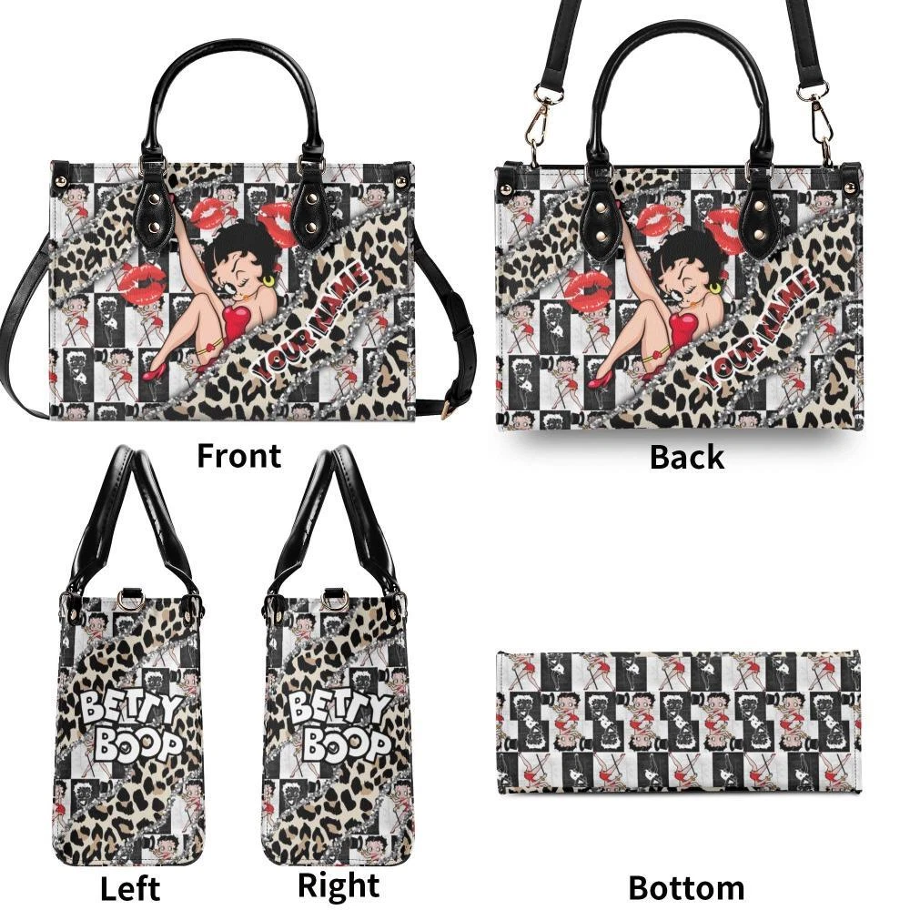 Betty Boop Cartoon Leather Handbag