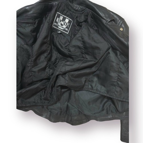 Chaqueta Boho Motociclista de Cuero UNIK Vaquera Marrón Flecos Cottagecore Talla XL - Imagen 8 de 9