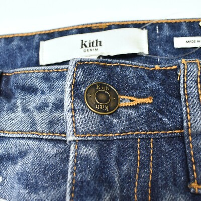 NWT Kith Floral Embroidered Denim Varick Jeans Mens 33 US DS SS22