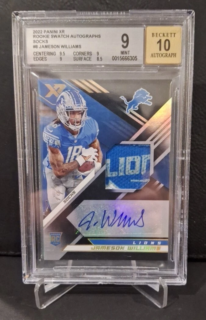 Jameson Williams Panini XR Rookie XL Swatch Autographs #RXAJW Socks 1/1