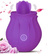 Rose Toy Clit Nipple G-Spot Licking Licker Vibrator Massager For Women Sex