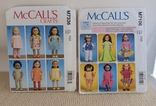 McCalls Pattern 7336 7106 18" Doll Clothes Dress Top Pants