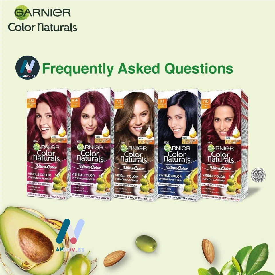 Tinte para el cabello GARNIER todo color natural brillante aguacate aceite de oliva vegano larga duración 105 ml Foto 3 de 4