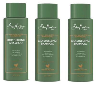 BL Shea Moisture Men Shampoo Moisturizing 15oz X 3 Packs