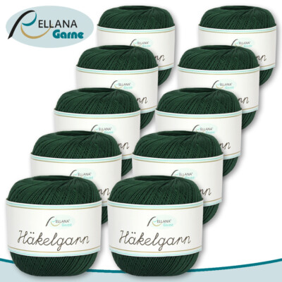 Rellana 10x50 g Häkelgarn |38 |100% Baumwolle mercerisiert und gasiert Amigurumi