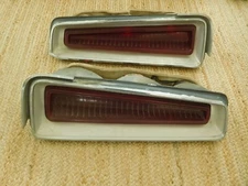 1967 Dodge Tail Lights Polara Silver Trim MoPaR Pair Factory OEM Tail Light Lamp