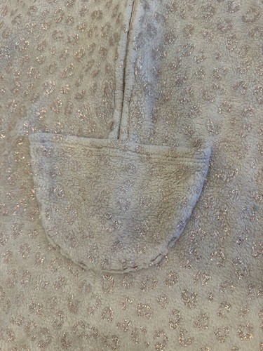 Justice Kids Long Pj Large with Hood Cream And Bronze Spots Ears On Hood - Picture 6 of 9