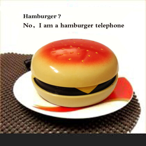 Novelty Juno Hamburger Telephone Imitation Landline Home Wired Phones Best Gift - Picture 2 of 7