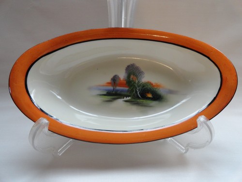 VINTAGE NORITAKE MORIMURA CELERY DISH - BRIGHT AND VIBRANT - BEAUTIFUL