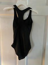Unow Girls Size X Tra Small One Piece Black Bathing Suit NWOT