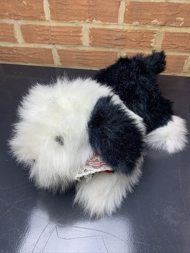 The Westcliff Collection Plush Old English Sheepdog 13" Rose On Neck - Picture 13 of 16