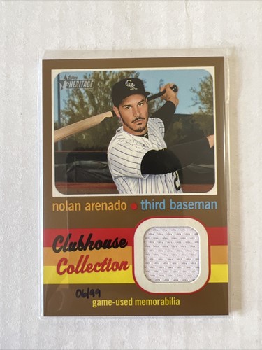 2020 Topps Heritage High # Nolan Arenado Clubhouse Collection Jersey Relic 6/99