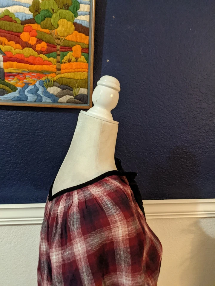 Camisa Pullover William Rast Justin Timberlake Roja a Cuadros Talla Mediana M Foto 4 de 4