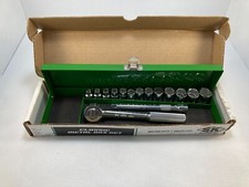 Sk Tools 94516 38 15pc Metric Chrome 6 Point Socket Set Metal Case Usa Made