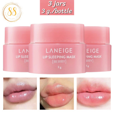 LANEIGE Lip Sleeping Mask 3g. X3 Lip mask, smooth, soft, pink, to cure dark lips