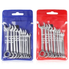 20Pcs Mini Combination Wrench Set Metric SAE Open And Box End Spanner Tool