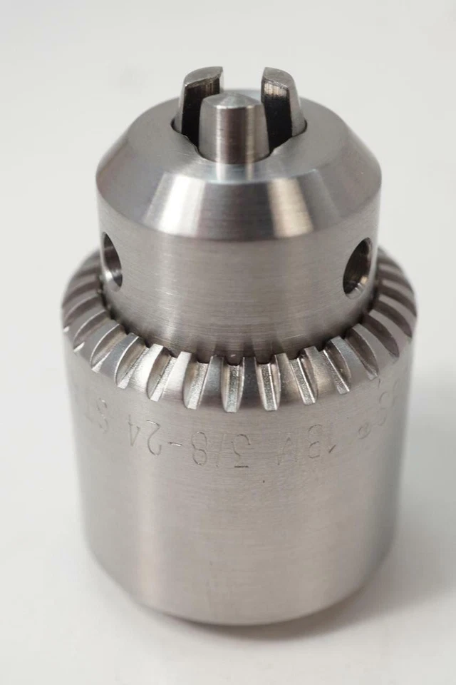 New Jacobs Stainless Steel 1.1-7.4mm Capacity Drill Chuck w/ Key 3/8-24 Mount - Image 4 of 4