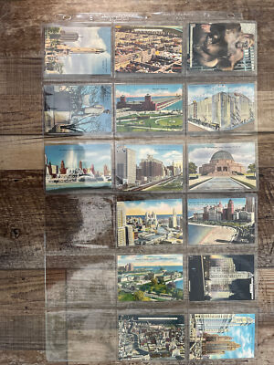 Souvenir Views Of Chicago Antique Trading Cards/Post Cards Complete Set 1918