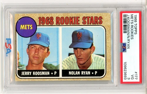 1968 Topps Baseball #177 Nolan Ryan/Koosman RC Rookie PSA 3 VG (DT)