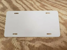 .032  White Aluminum Dye Sublimation LICENSE PLATES 6" X 12" - 30 Pieces 
