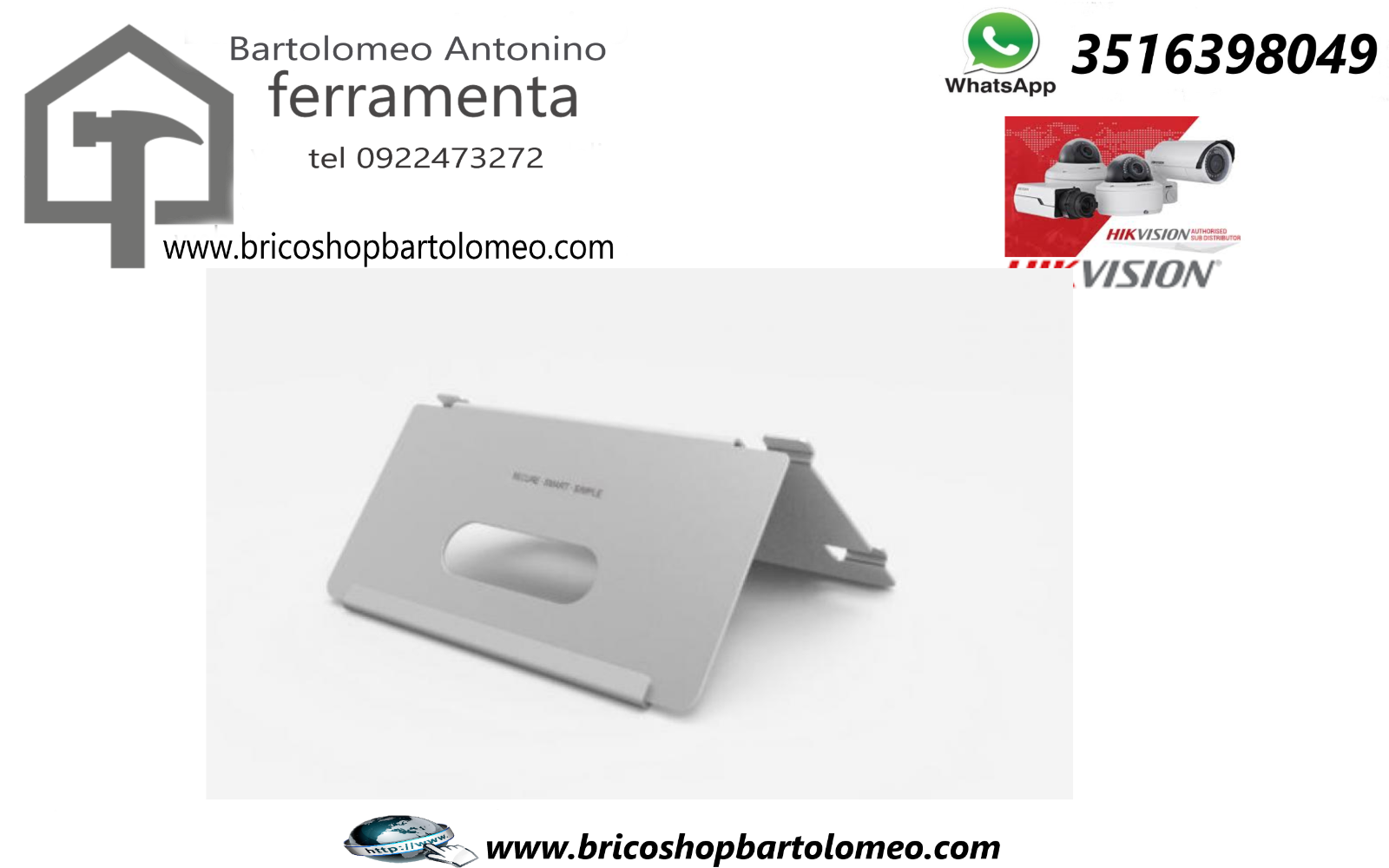 HIKVISION STAFFA DA TAVOLO PER VIDEOCITOFONO DS-KABH6320-T 305700562