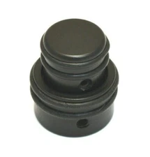 Hipshot Black Stacked No-Slip O-Ring Knob for Guitar/Bass 6mm/8mm Shafts 80610B