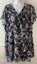 NWT Women's MAURICES Black Floral Dress Size 3 - MSRP $44 j279