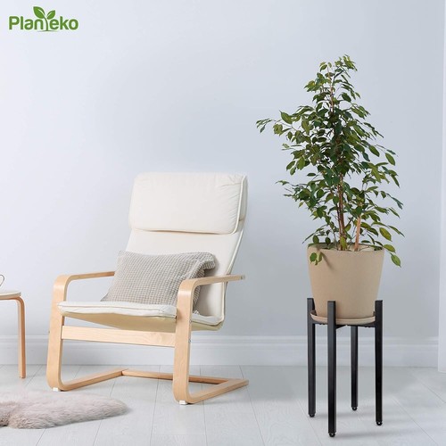 Soporte para plantas de metal ajustable para interiores y exteriores se adapta a macetas de 8 a 12 pulgadas medio moderno - Imagen 4 de 4