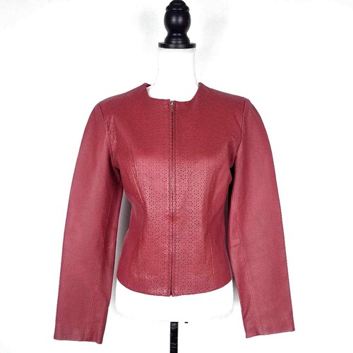 Full Zip Moto Jacket Lasercut Size 