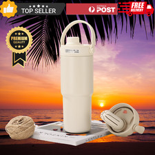 White 316 Stainless Steel Insulated 730Ml Ceramic Liner Tumbler with Straw