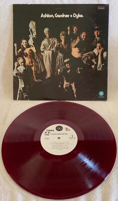 ASHTON, GARDNER & DYKE ''S/T'' ULTRA-RARE 1970 ORIGINAL JAPANESE RED WAX WLP PROMO