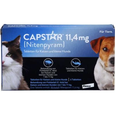ELANCO DEUTSCHLAND GMBH CAPSTAR 11,4 mg Tabletten f.Katzen/kleine Hunde 6 St PZN01276359