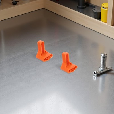 4Pcs Replacement Rubber Feet for Step Ladder Non Skid Ladder Foot Covers Orange