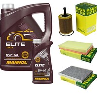 Inspektionspaket 6L Mannol Elite 5W-40 FüR VW Golf IV 2.3 V5 3.2 R32 4Motion