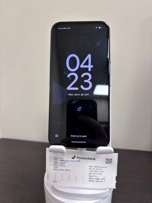 Google Pixel 8a - 128 GB - Obsidian (Unlocked) A GRADE WITH BURN SCREEN