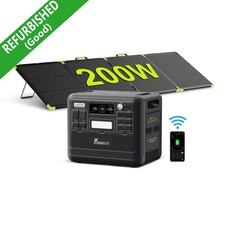 FOSSiBOT F2400 2048Wh LFP Tragbare Powerstation Solargenerator 200W Panel BMS
